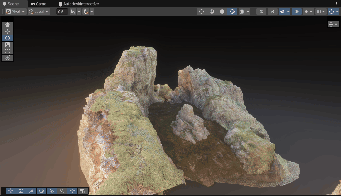 changement entre deux scénarios de GI sans aucune lumière active